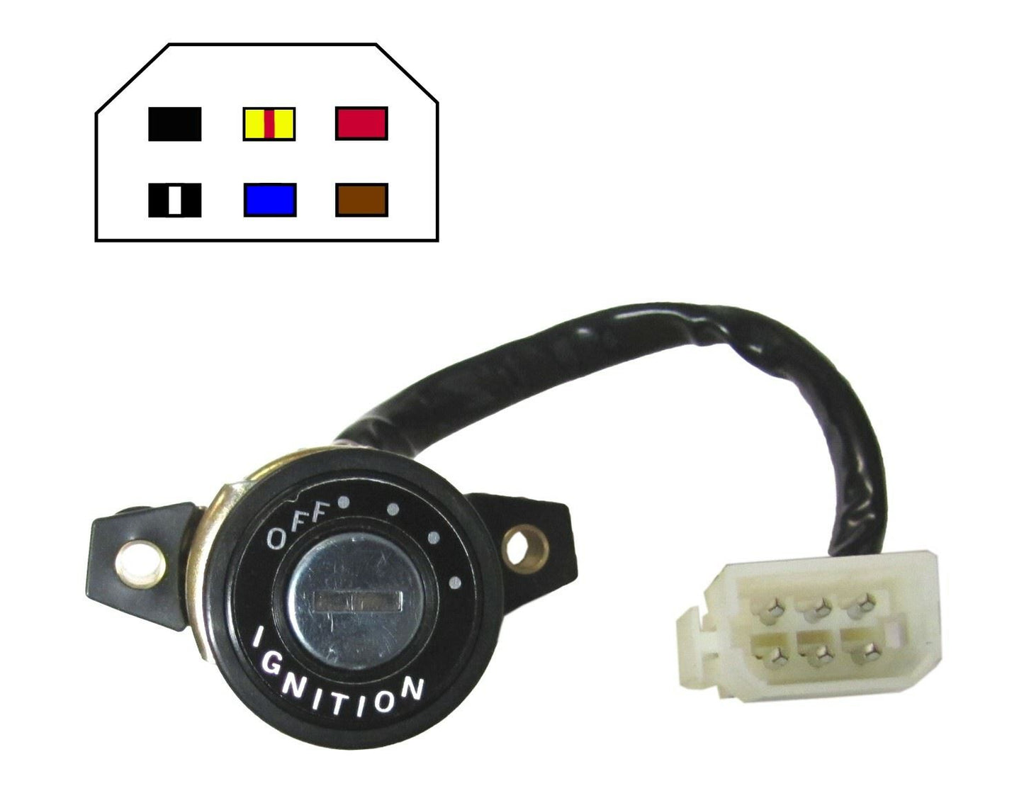 Ignition Switch Yamaha RD250E,F, RD400E,F 78-79 (6 Wire)