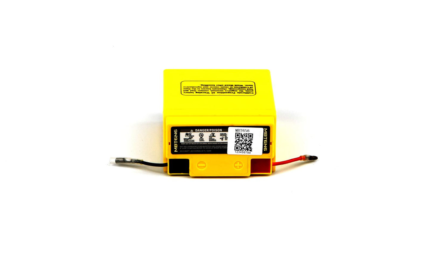 Motobatt Battery MBT6N6 6v 6AH 6N6 Models L:97mm x H:111mm x W:56mm