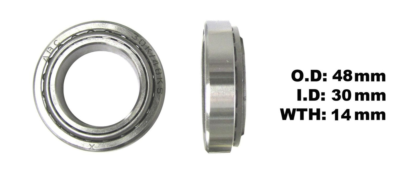 Taper Bearing ID 30mm x OD 48mm x Thickness 14mm (Each)