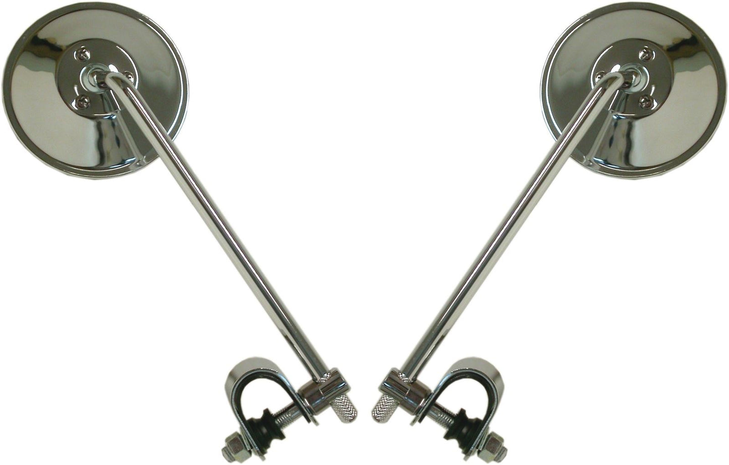 Mirror Left or Right Clamp-On 10mm Chrome Round