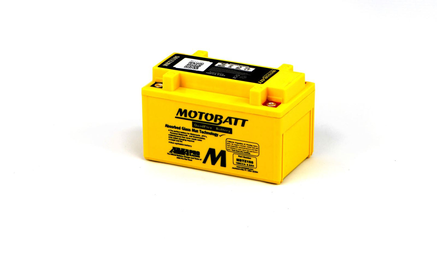 Motobatt Battery MBTZ10S 12v 9.1Ah (20Hr) CCA:165A YTZ10S L:151mm  x H:95mm x W:87mm