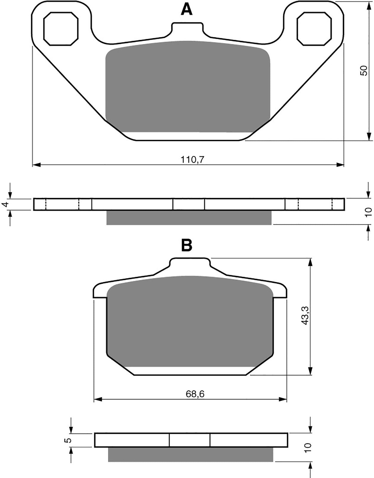 Goldfren Brake Pads AD037, VD426, FA85, FDB339, R, SBS557