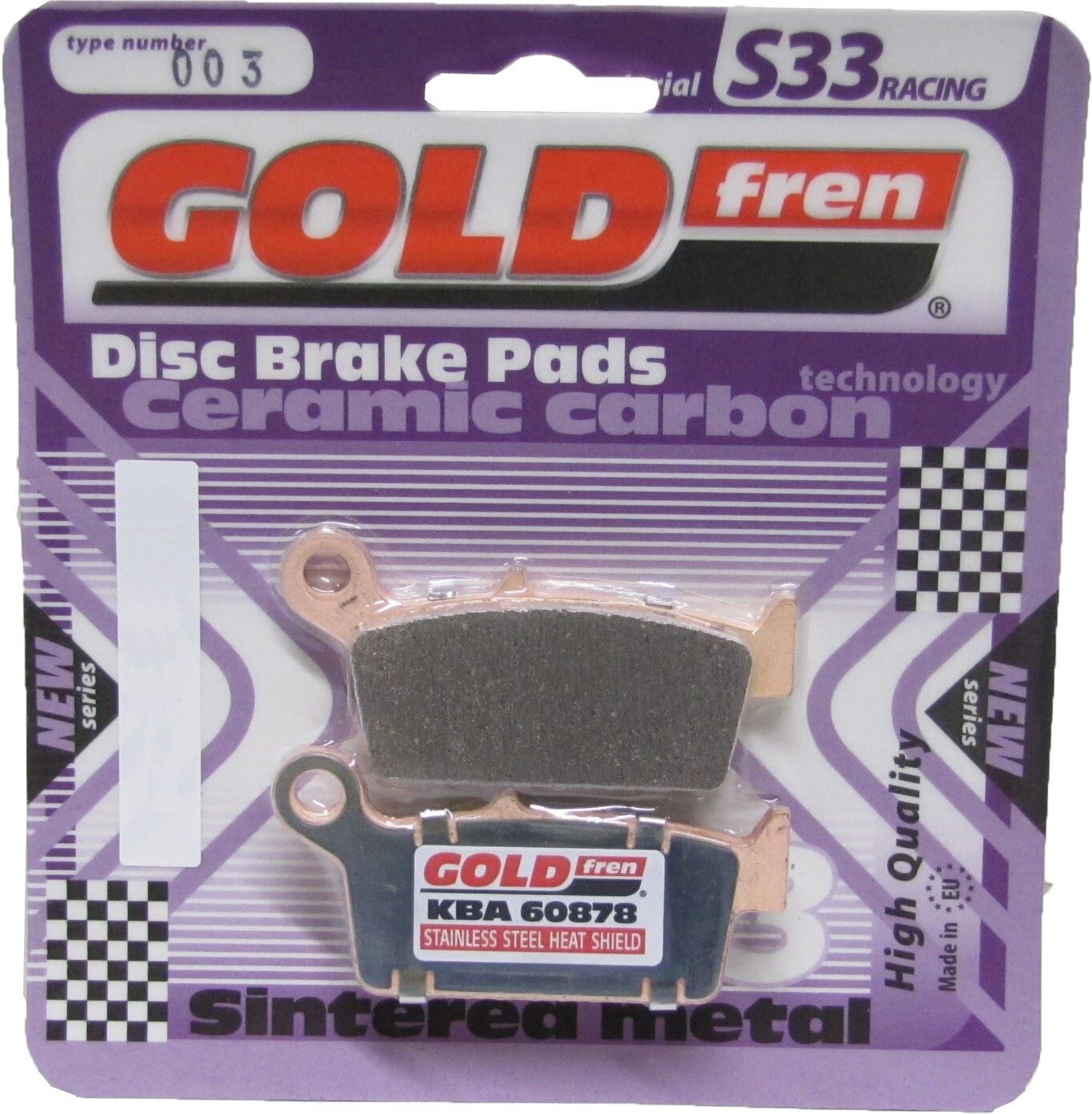Goldfren Brake Pads S33-003, VD144, FA131, FDB539, SBS604