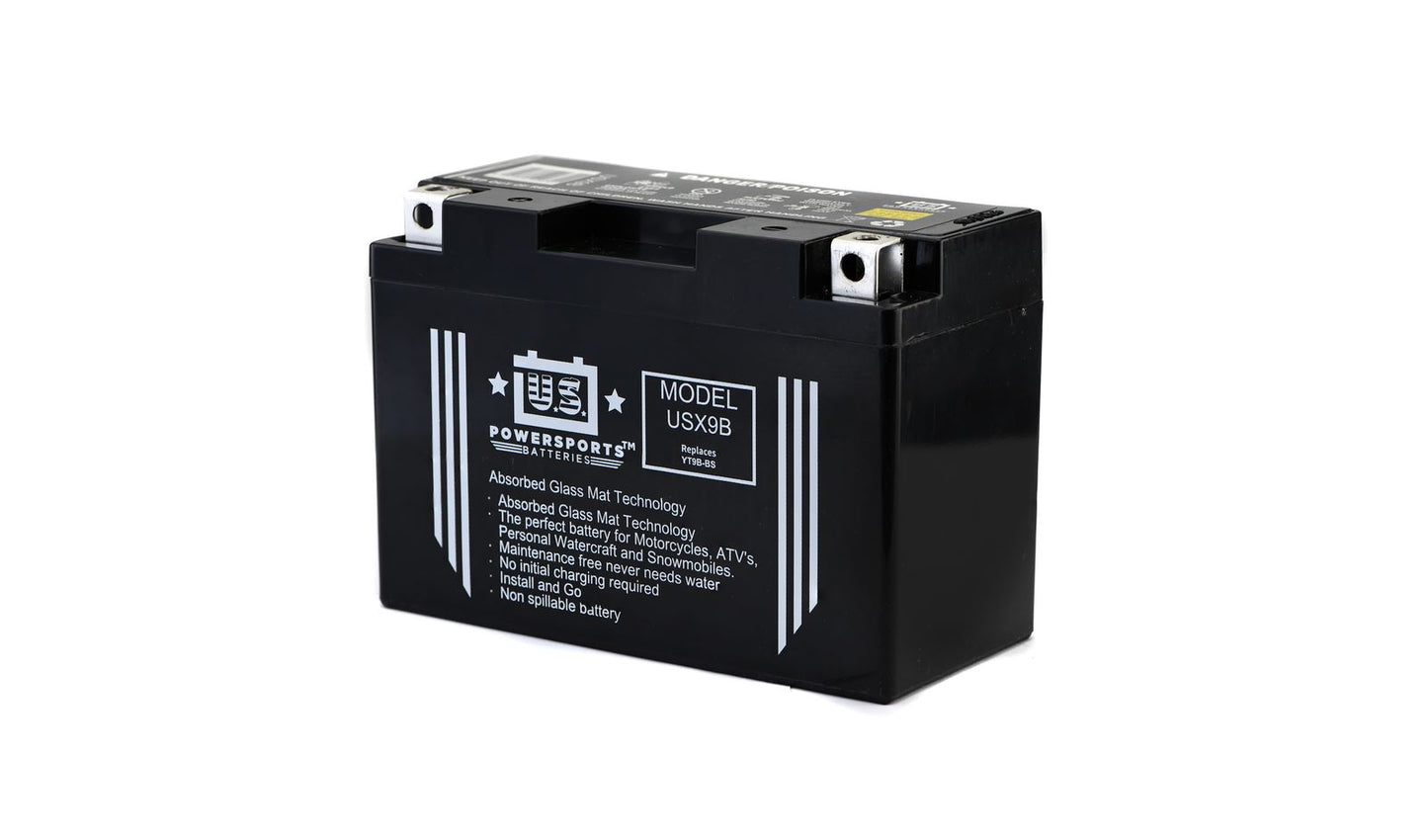 MTX Power/ US Powersports Battery XT9B-4/ USX9B Sealed 12v 9.0AH CCA:140A L:151mm H:105mm W:69mm CT9B-4, CT9B-BS
