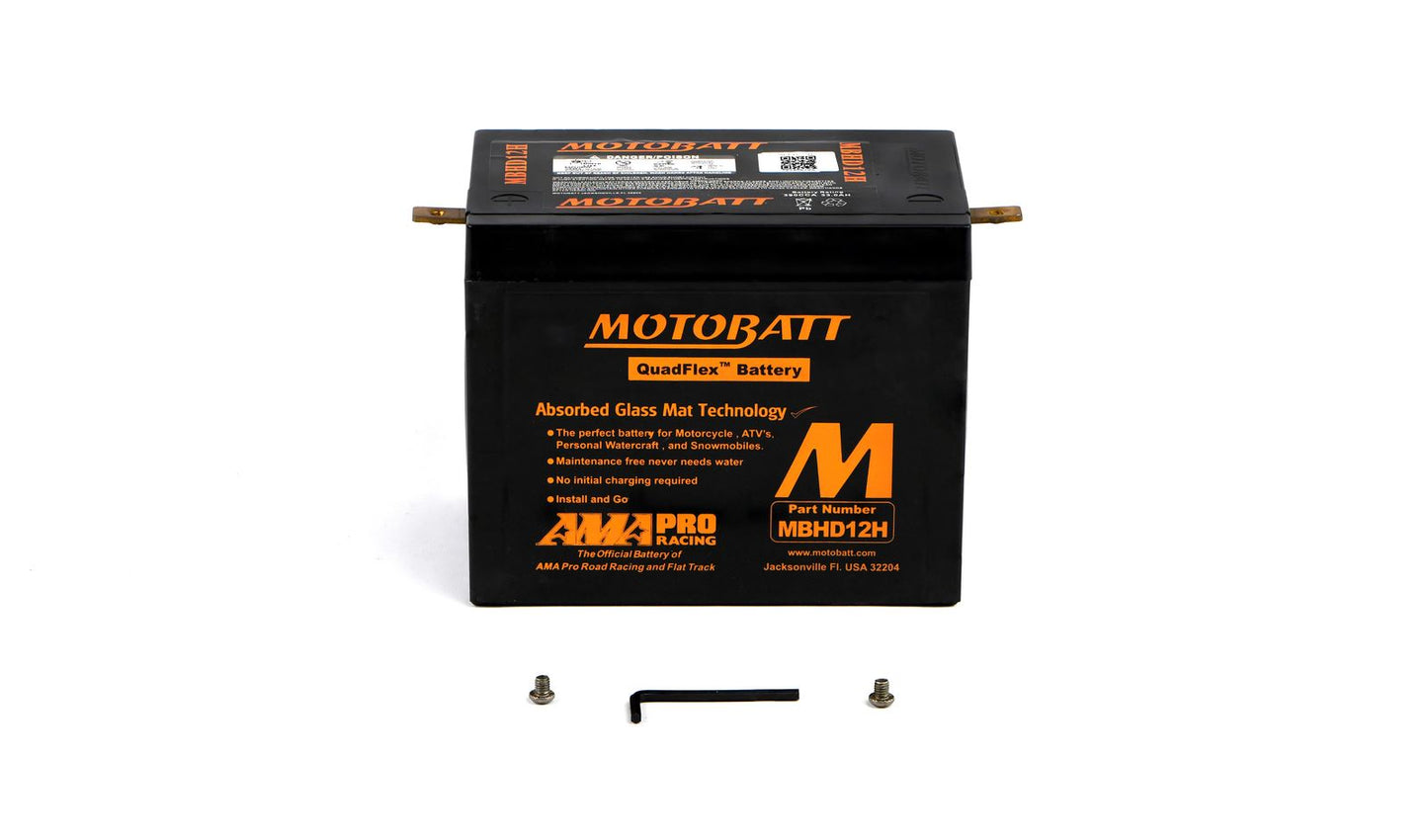 Motobatt Battery MBHD12H 12v 35.0Ah (20Hr) CCA:420A YHD-12H L:200mm x H:163mm x W:163mm