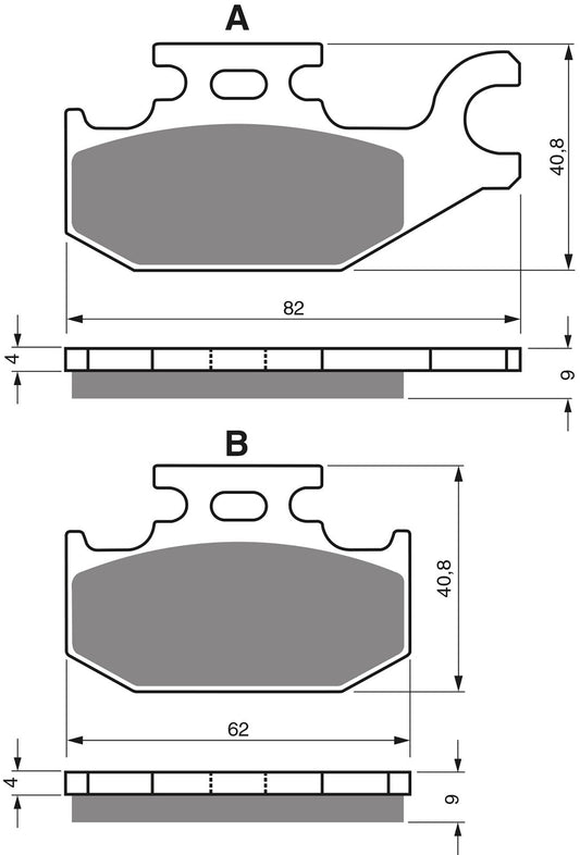 Goldfren Brake Pads S33-182, FA307, FA413, SBS574