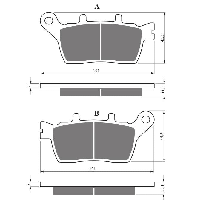Goldfren S33-424, SBS991 Yamaha Niken 850 18-22, Niken 850 GT 19-22, Tracer 9 GT 23-24