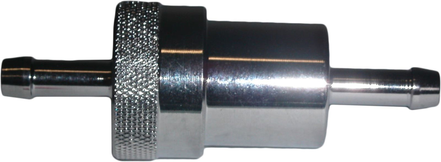 Fuel Filter 6mm Anodised Aluminium Silver