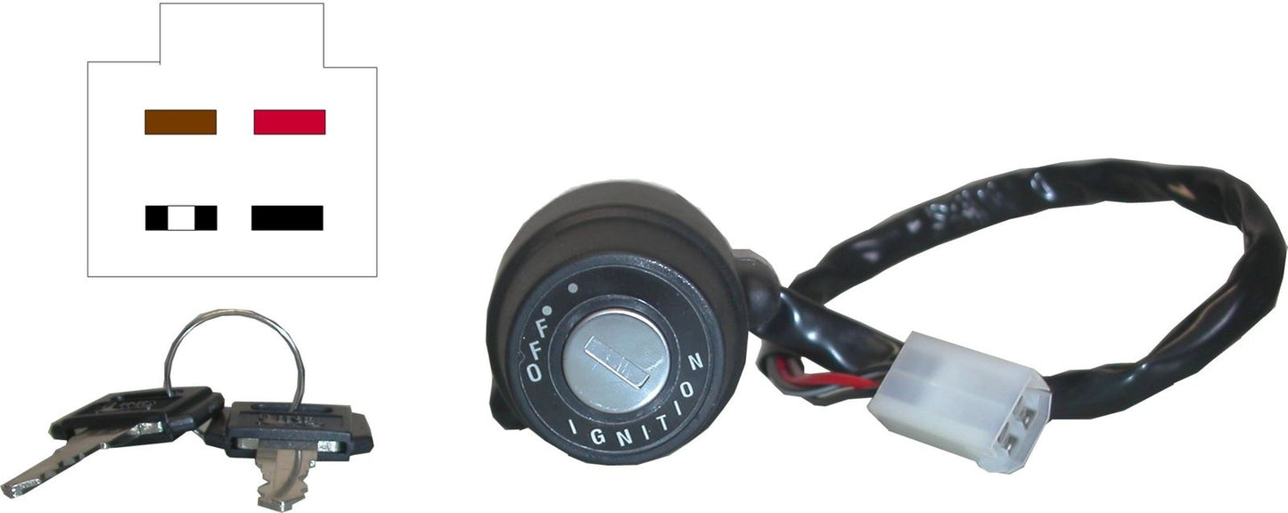 Ignition Switch Yamaha DT125, DT175MX, XT250,350 80-86 (4 Wires)