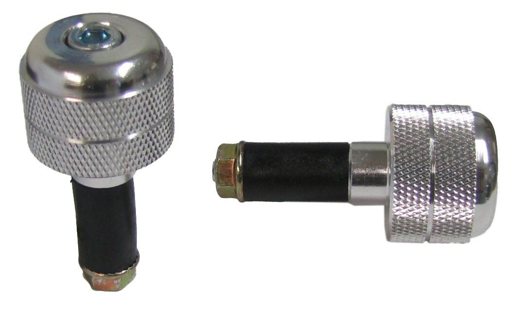 Handlebar Bar End For Alloy Handlebar Bars Silver (Pair) Alloy 7/8"