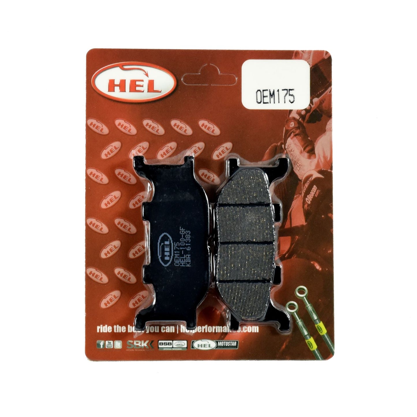 Hel Brake Pad OEM175,AD099,FA199 for Sports,Touring,Commuting