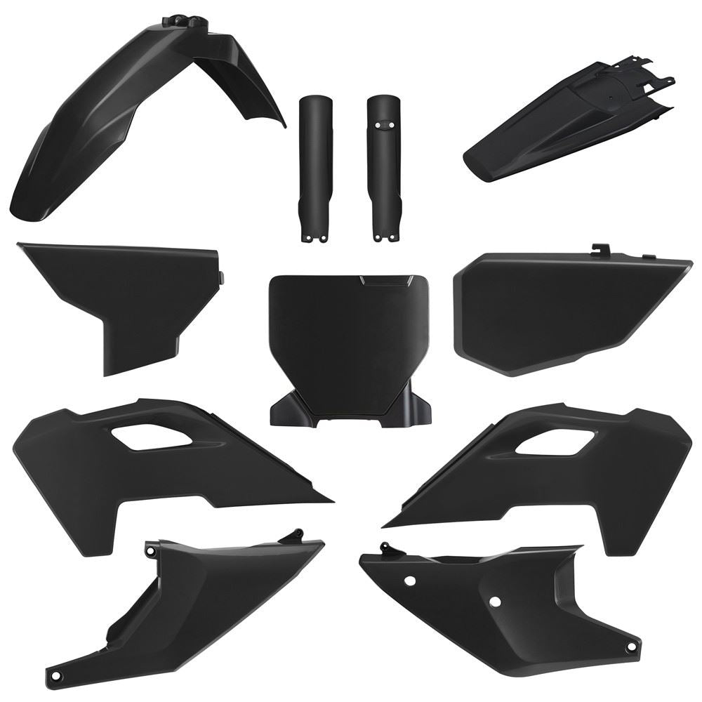 POLISPORT PLASTIC KIT + FORK GUARDS HUSQVARNA TC/FC 2023-2024, BLACK