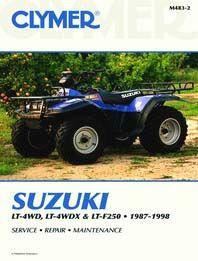 Clymer Manual For Suzuki LT-4WD, LT-F4WDX & LT-F250 87-98