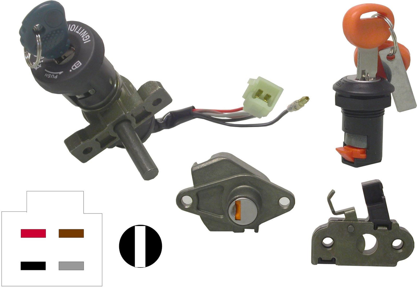 Ignition Switch Malaguti F15 5 Wires