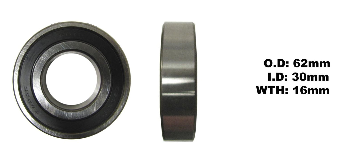 Koyo Bearing 6206-2RS-C3 (ID:30mm x OD:62mm x W:16mm)