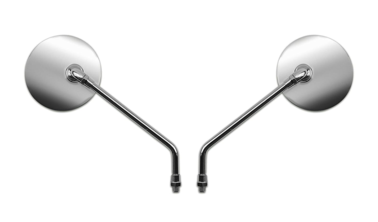 Mirror Left & Right 10mm Chrome Round Yamaha Thread