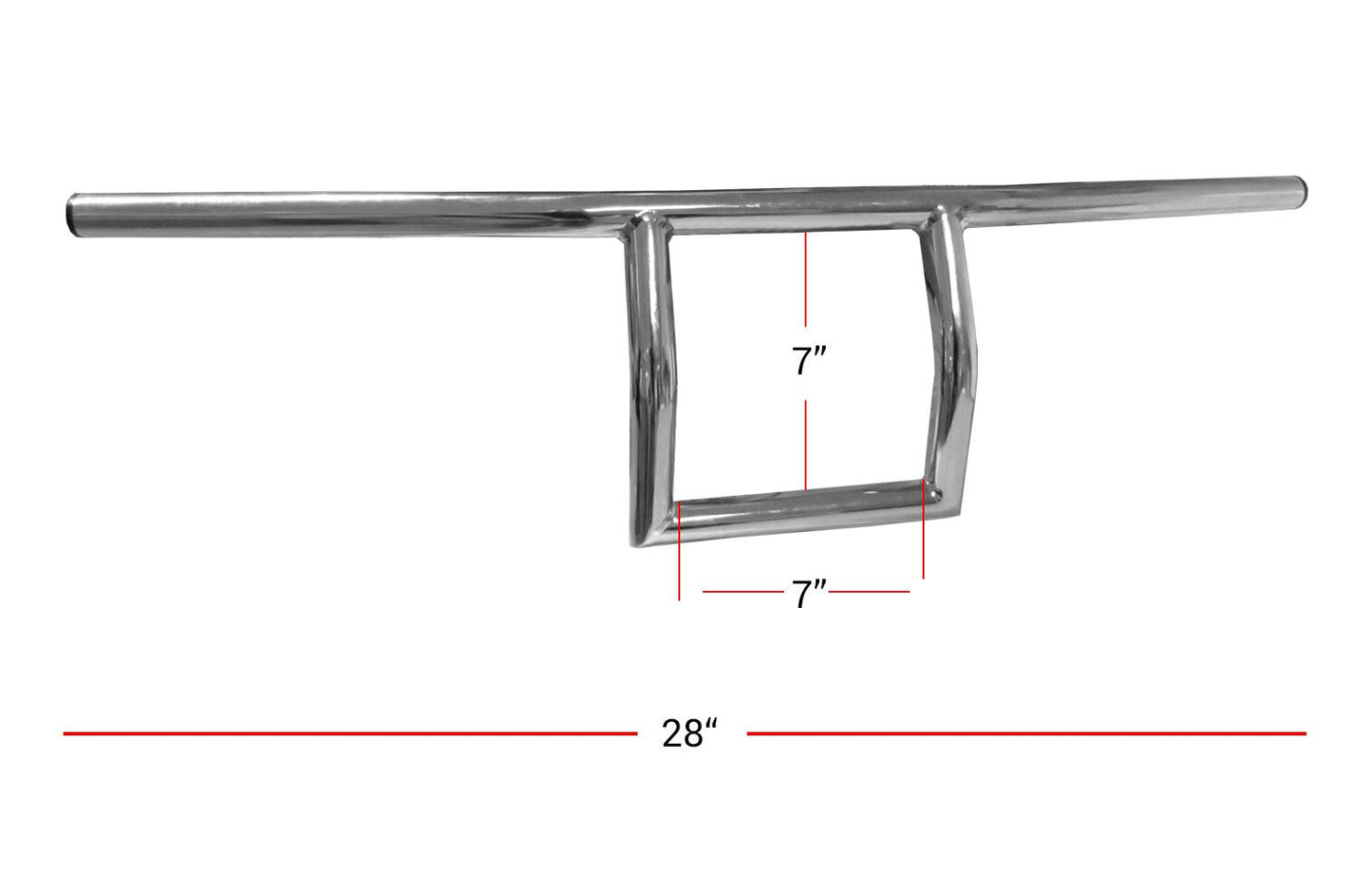 Handlebar 7/8'' T-Bar Universal 6'' Rise With 3'' Rake Pull Back In The Middle