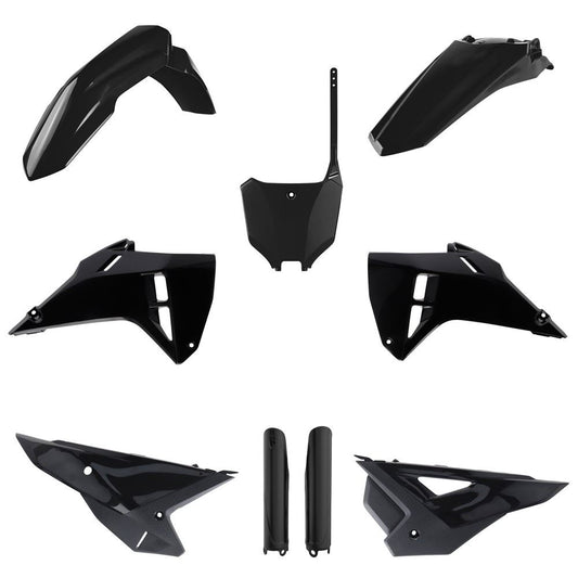 POLISPORT PLASTIC KIT + FORK GUARDS HONDA CRF250R 2025, CRF450R 2025, BLACK