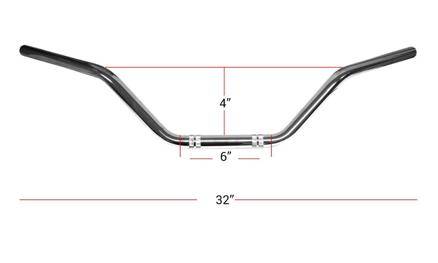 Handlebar 7/8'' Chrome 4.50'' Rise Suzuki GT750