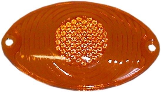 Rear Light Lens Twin Mini Cateye Orange (Pair)