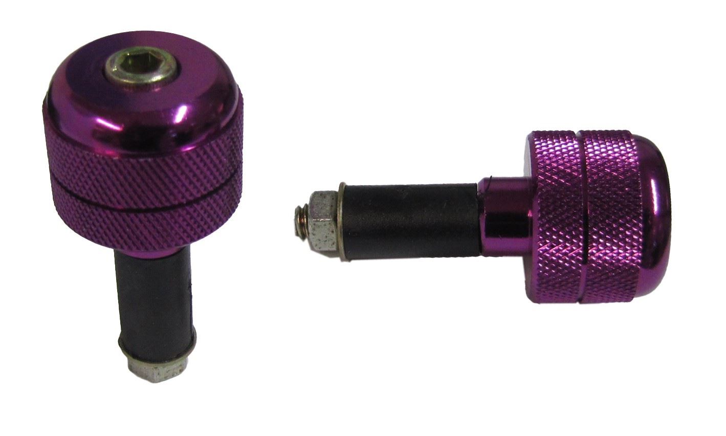 Handlebar Bar End For Alloy Handlebar Bars Purple (Pair) Alloy 7/8"