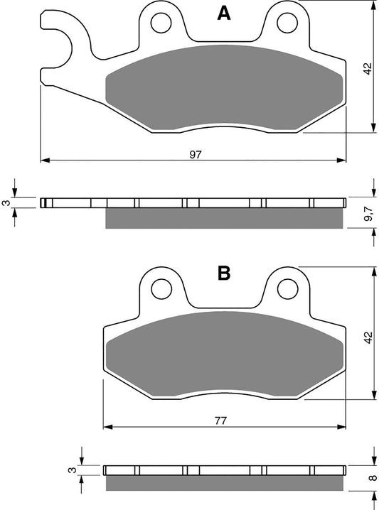 Goldfren Brake Pads AD247, FA214/2, VD340, SBS638, DP411