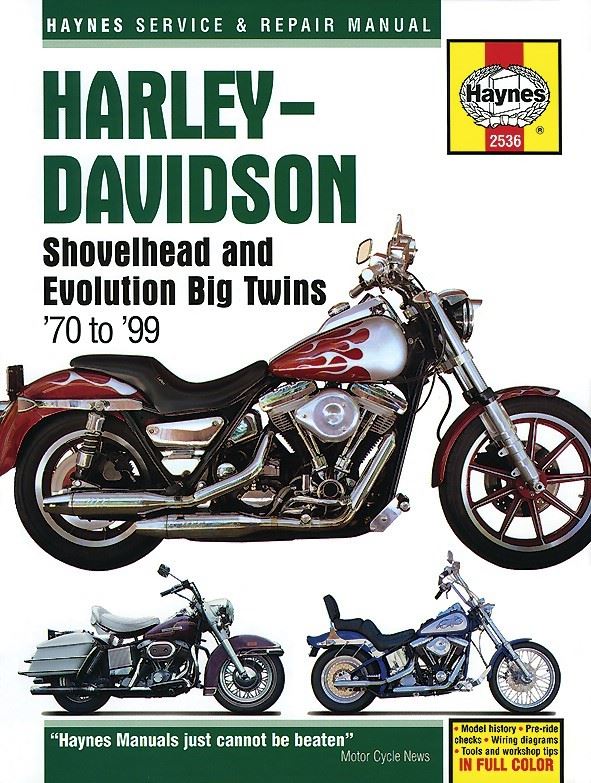 Haynes Manual Harley FL, FLH, FLHS, FX, FXR, FXRS Big Twins 70-99