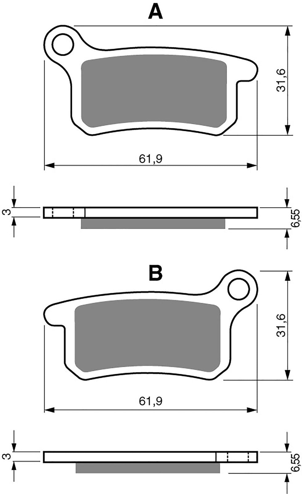 Goldfren Brake Pads K5-185, FA357, SBS783, FDB2157, DP924, VD9006