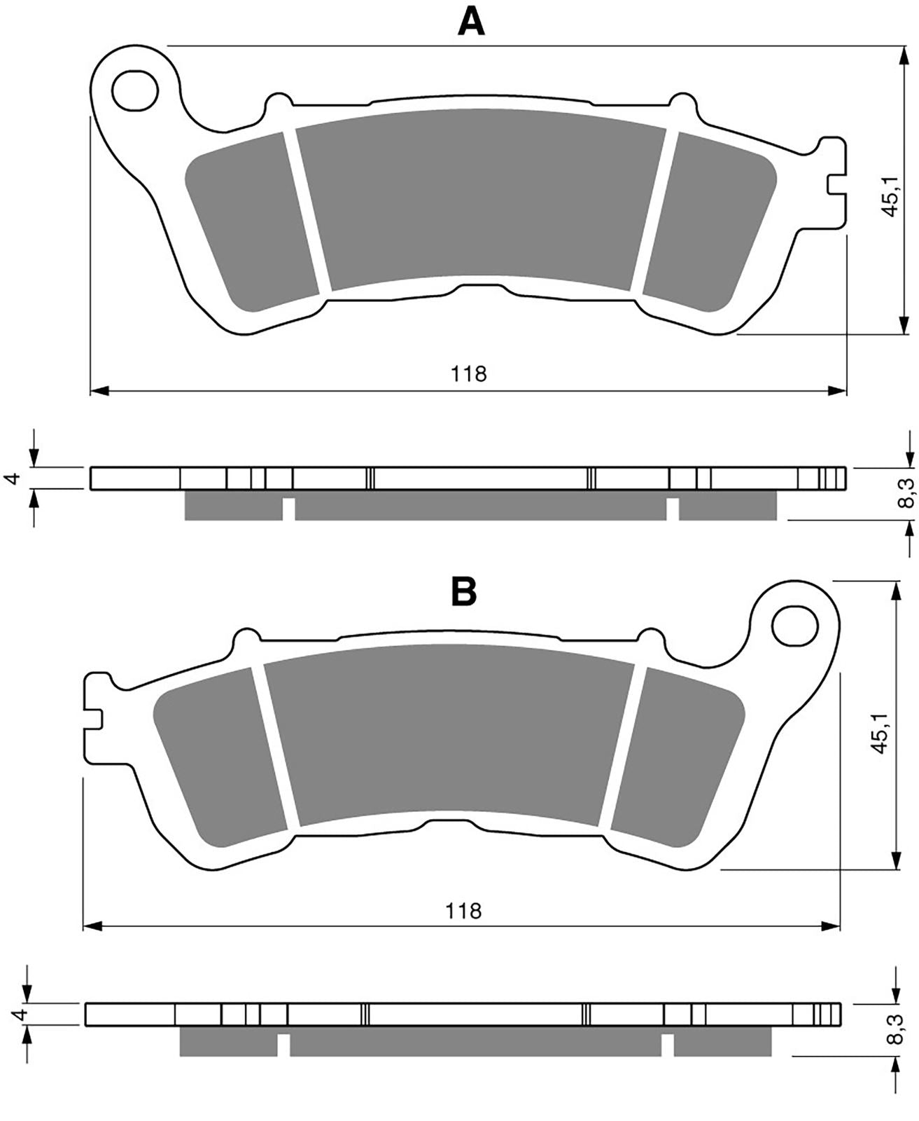 Goldfren Brake Pads S33-257 FA388, VD172, DB2196, DP954
