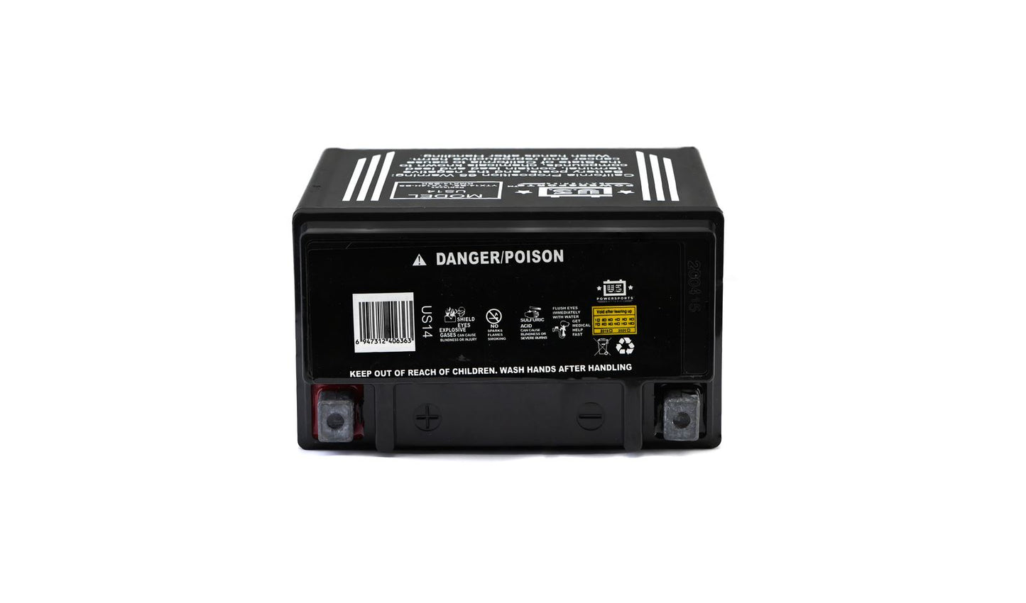 MTX Power Battery XT14H Sealed 12v 14.0AH CCA:200A L:150mm H:146mm W:87mm CTX14-BS, KMX14-BSK, CTX14H-BS, US14