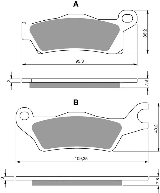 Goldfren Brake Pads Brake Pads K1-309,FA618 as fitted to Can Am's