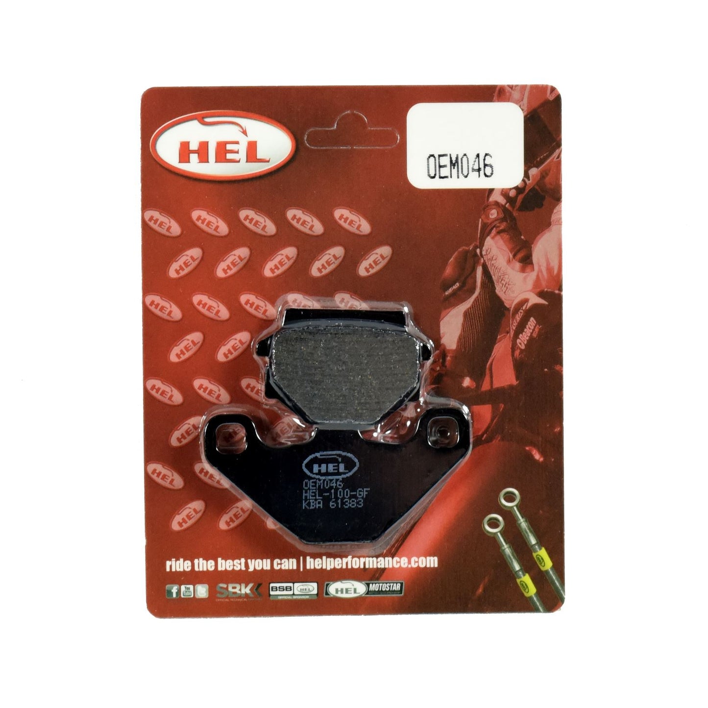 Hel Brake Pad OEM046,AD005,FA67 for Sports,Touring,Commuting