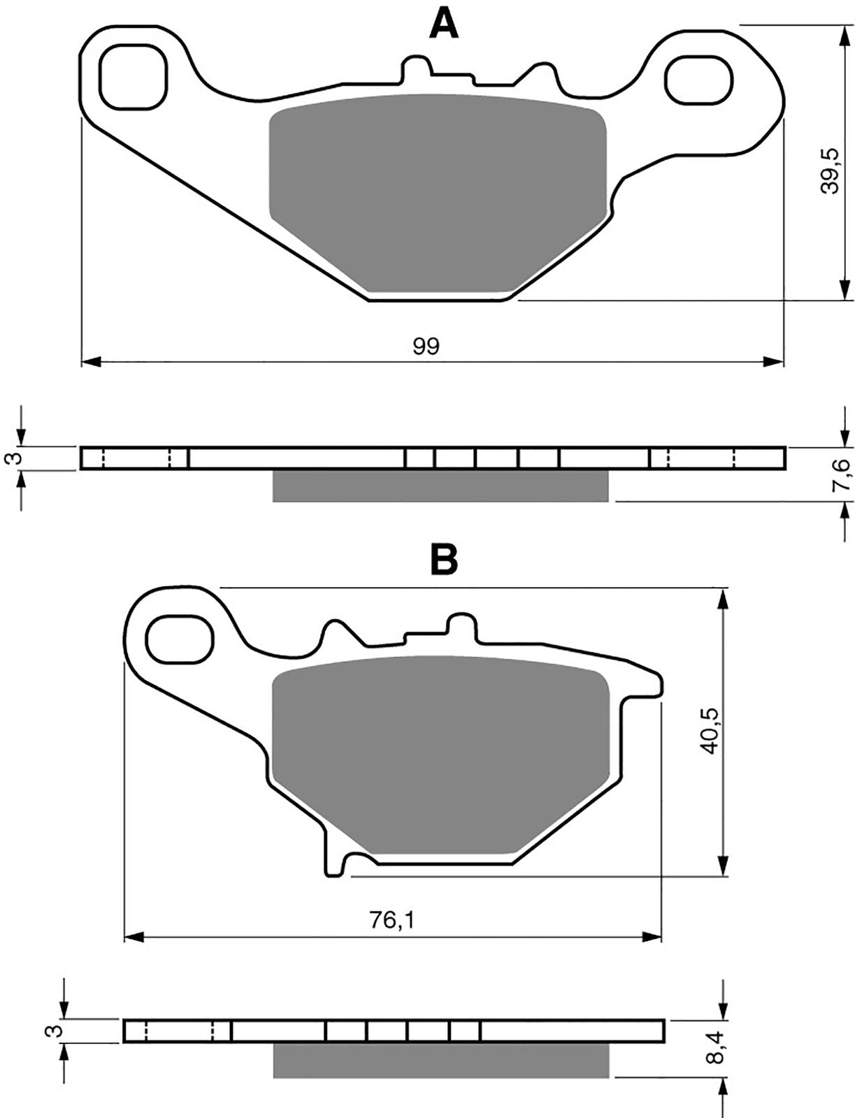 Goldfren Brake Pads AD109, VD351, FA230, SBS702
