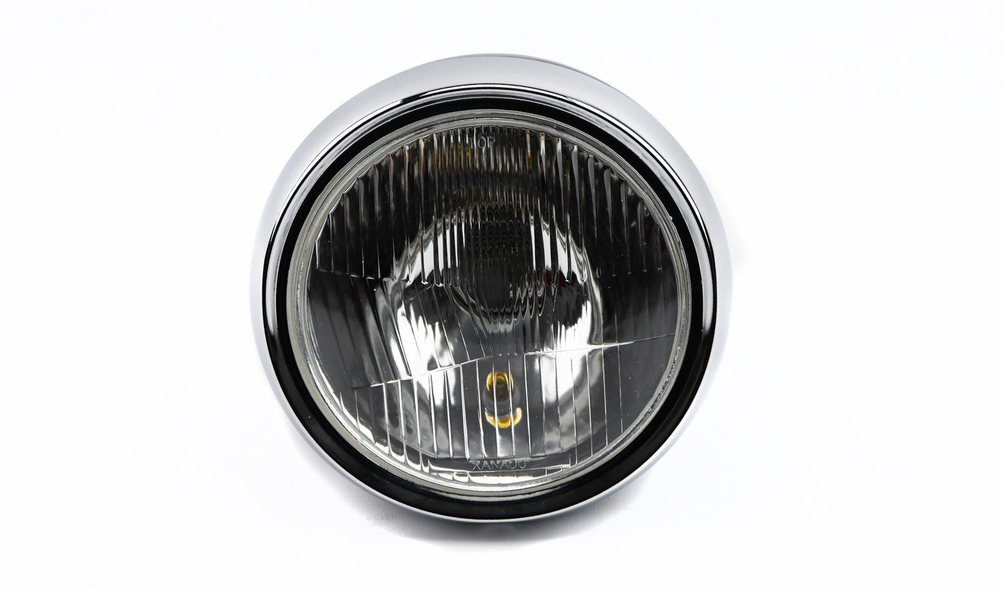 Headlight Round Black Back Complete Universal 7''