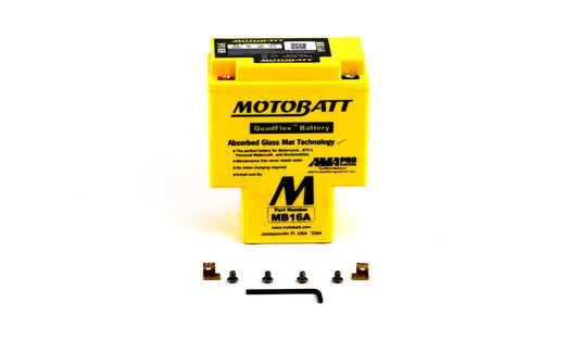 Motobatt Battery MB16A 12v 20.1Ah (20Hr) CCA:220A HYB16AA L:151mm x H:181mm x W:91mm (T-Shaped)