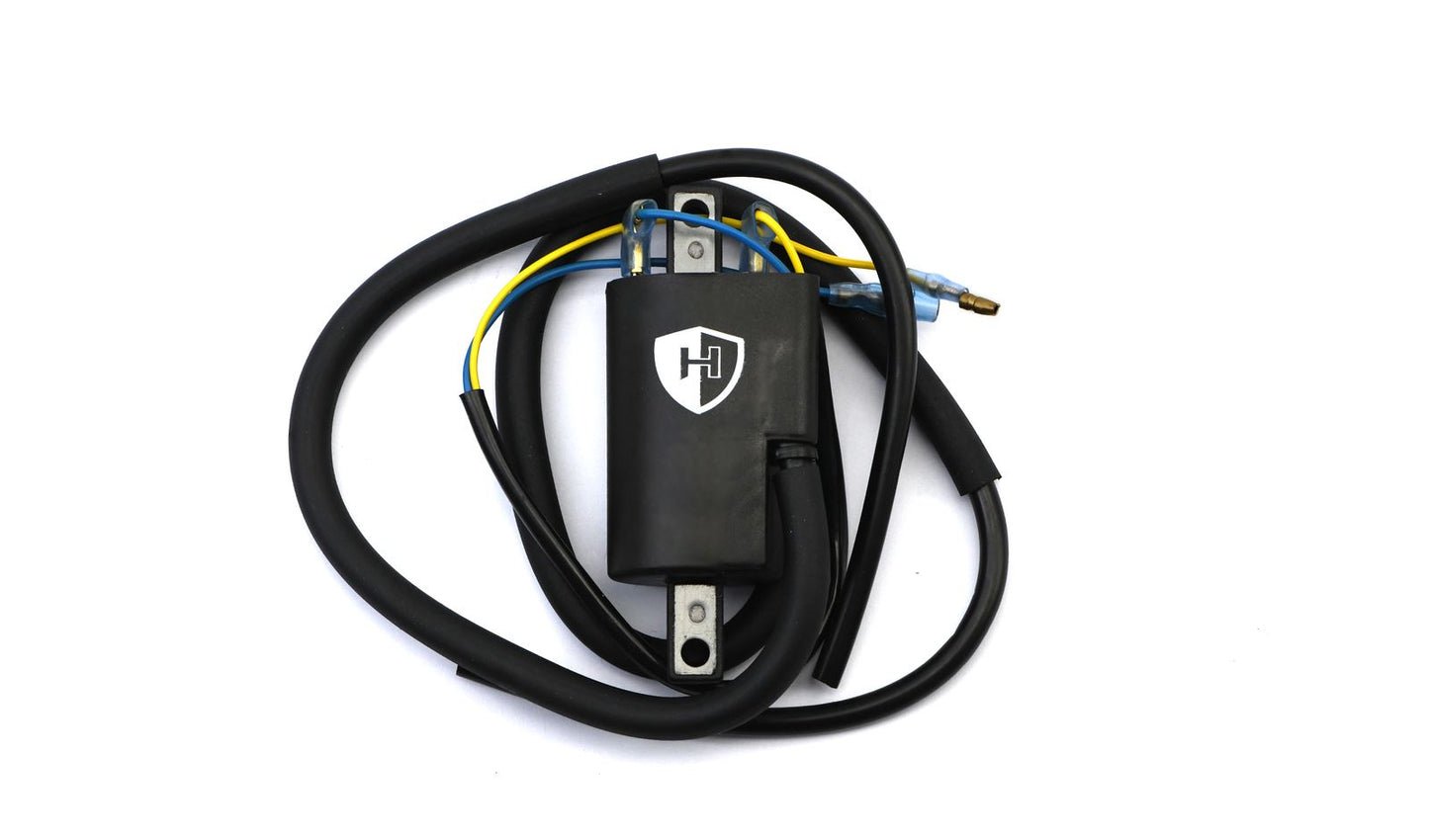 Ignition Coil 12v Points Twin Lead Boyer Bransden Style (100mm Centres) P:4.3 Ohms S:18.7 kOhms