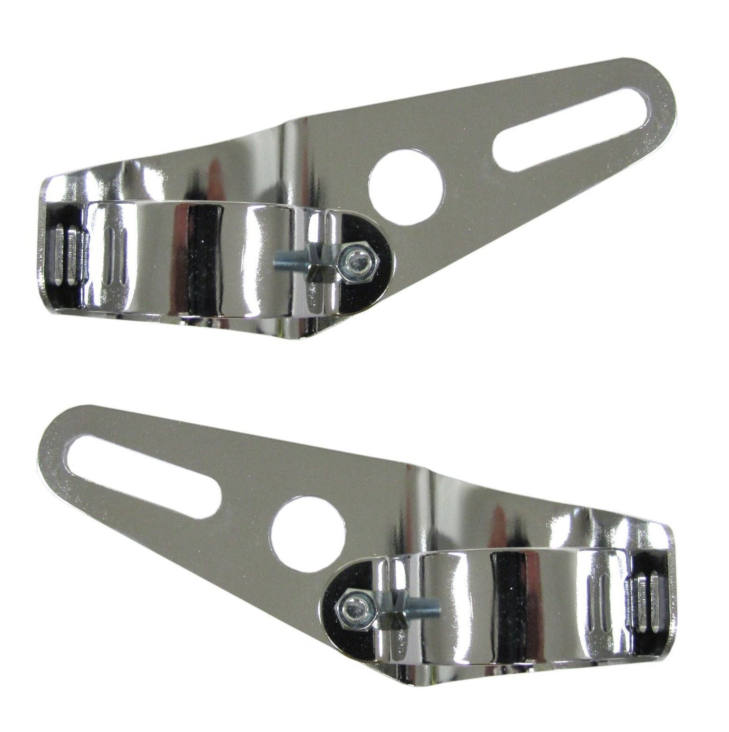 Headlight Brackets Chrome to fit forks 37mm to 42mm