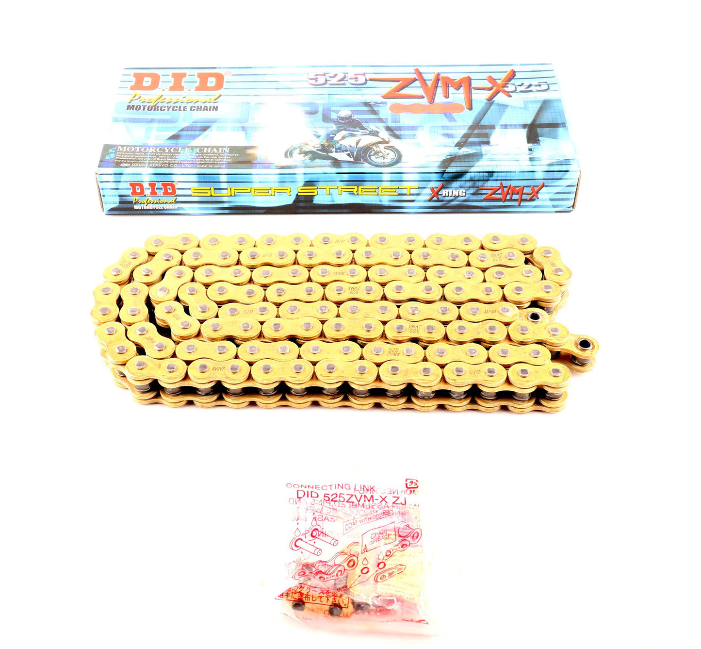 Chain DID 525ZVM-120 X-Ring Heavy Duty(Gold)