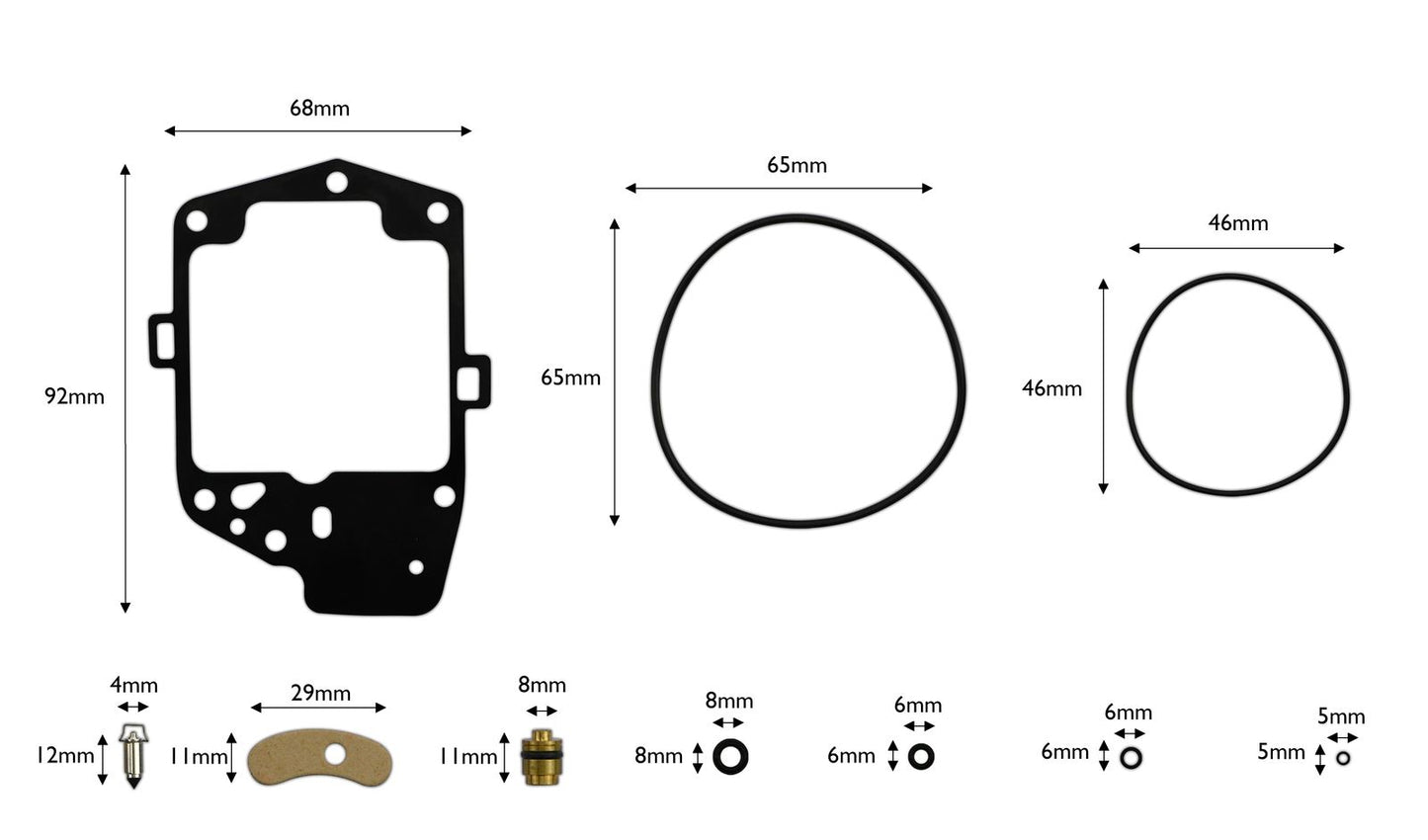 Carb Repair Kit Honda GL1000K0K1,K2,K3 75-79