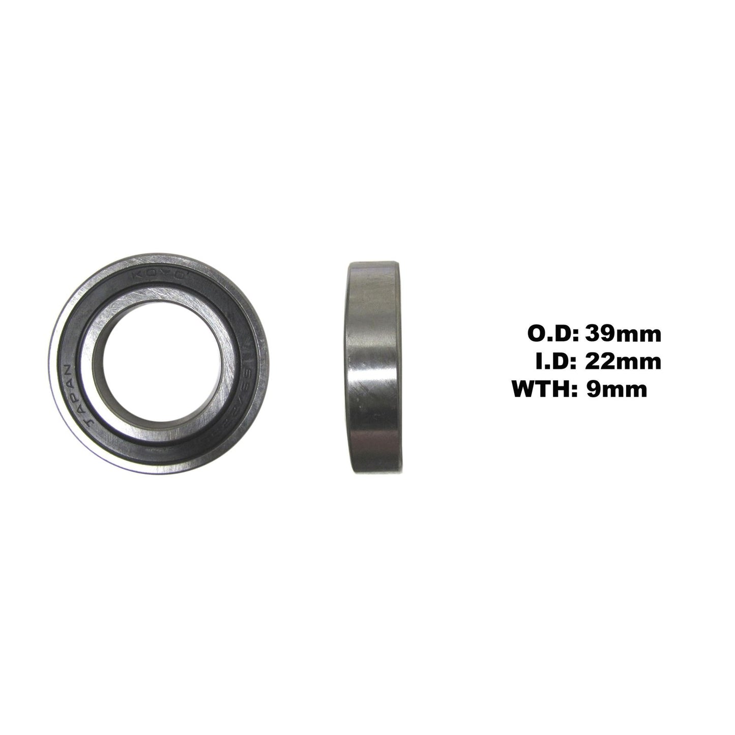 Koyo Bearing 69/22-2RS-C3 (ID:22mm x OD:39mm x W:9mm)
