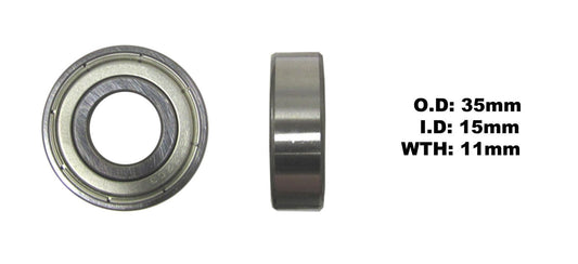 Bearing 6202Z(I.D 15mm x O.D 35mm x W 11mm)