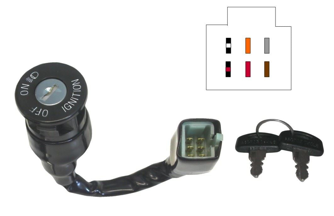 Ignition Switch Suzuki DR125, TSX125 82-87 (6 Wires)