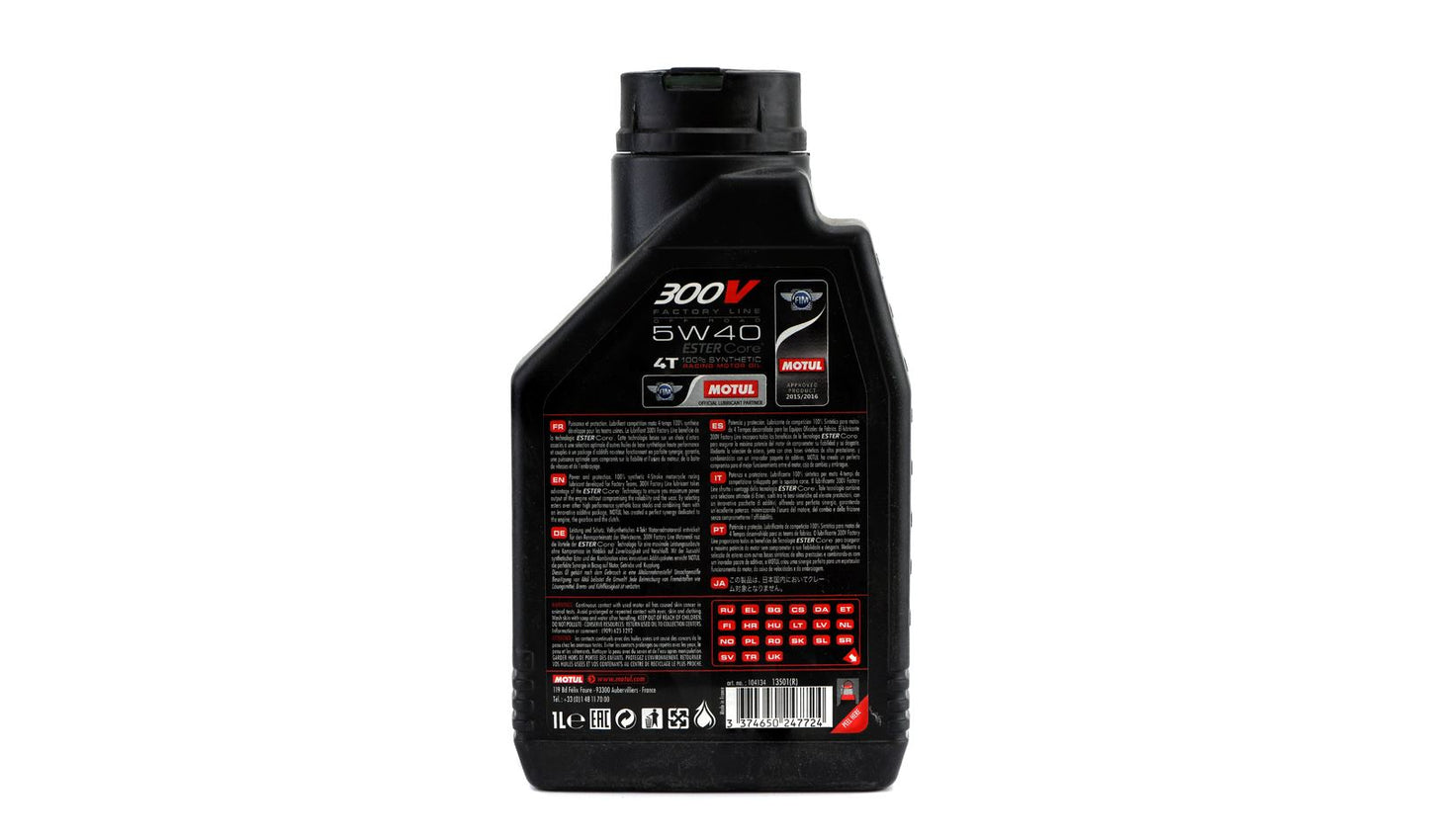 Motul 300V Factory Line 5w40 4T 100% Synthetic 1 Litres