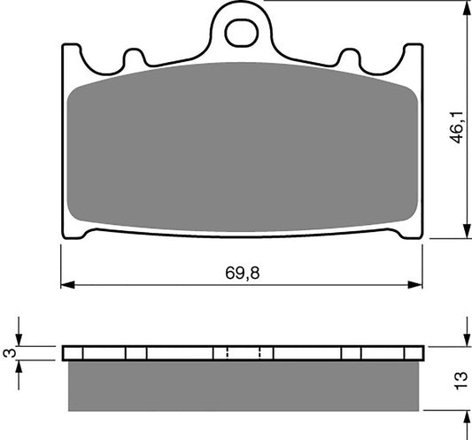 Goldfren Brake Pads S33-206, FA366, SBS789, FDB2163