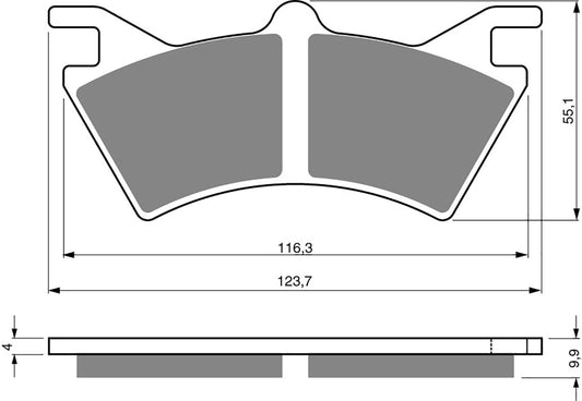 Goldfren Brake Pads AD208, FA313R, SBS757, VD973