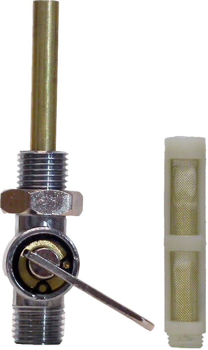 Petrol Tap British 1/2" Scew in Chrome with no reserve Pipe (Each)