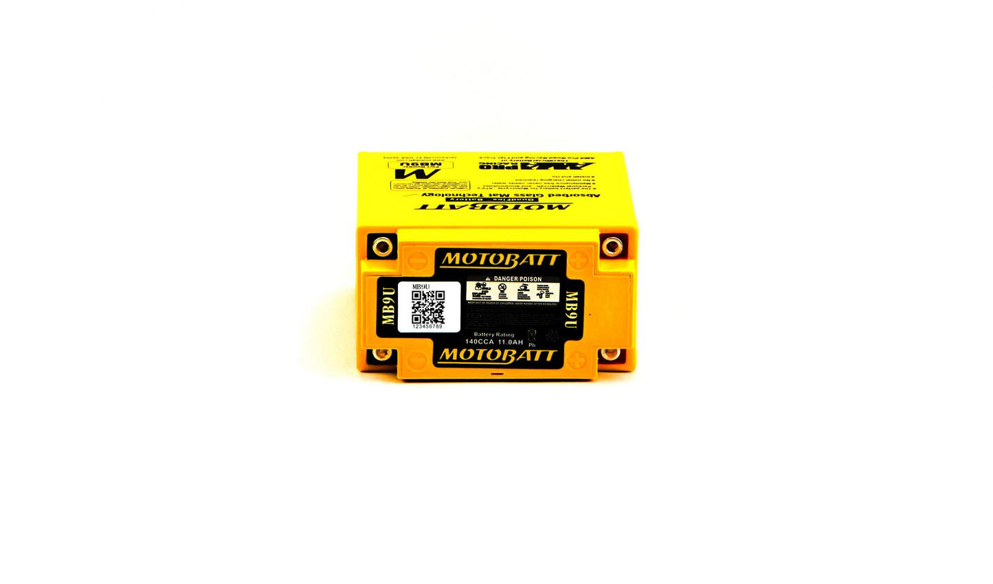 Motobatt Battery MB9U 12v 11.7Ah (20Hr) CCA:140A YB7A, YB9B, YB9LB L:136mm x H:133mm x W:76mm