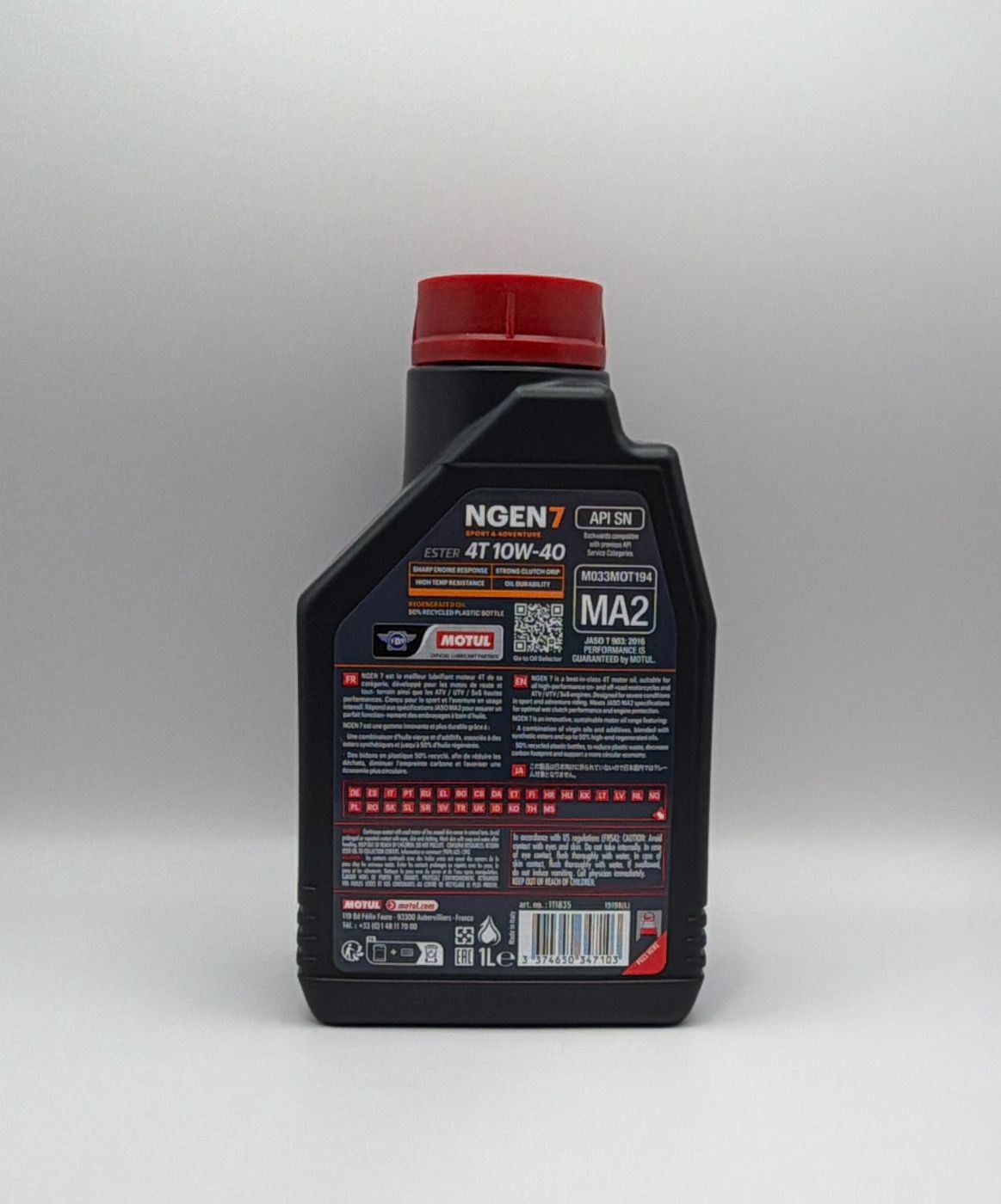 Motul NGEN 7 10w40 4T Next Generation High Performance Sustainable Ester Base Synthetic Blend (Upto 50% High Grade Regenerated Oils) API SP, JASO MA2 (2023) (12)