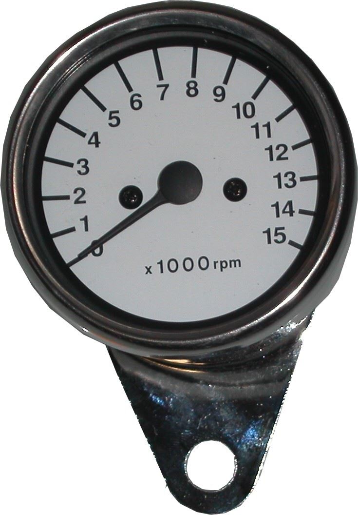 Tacho 60mm 1:7 White face with luminous lighting