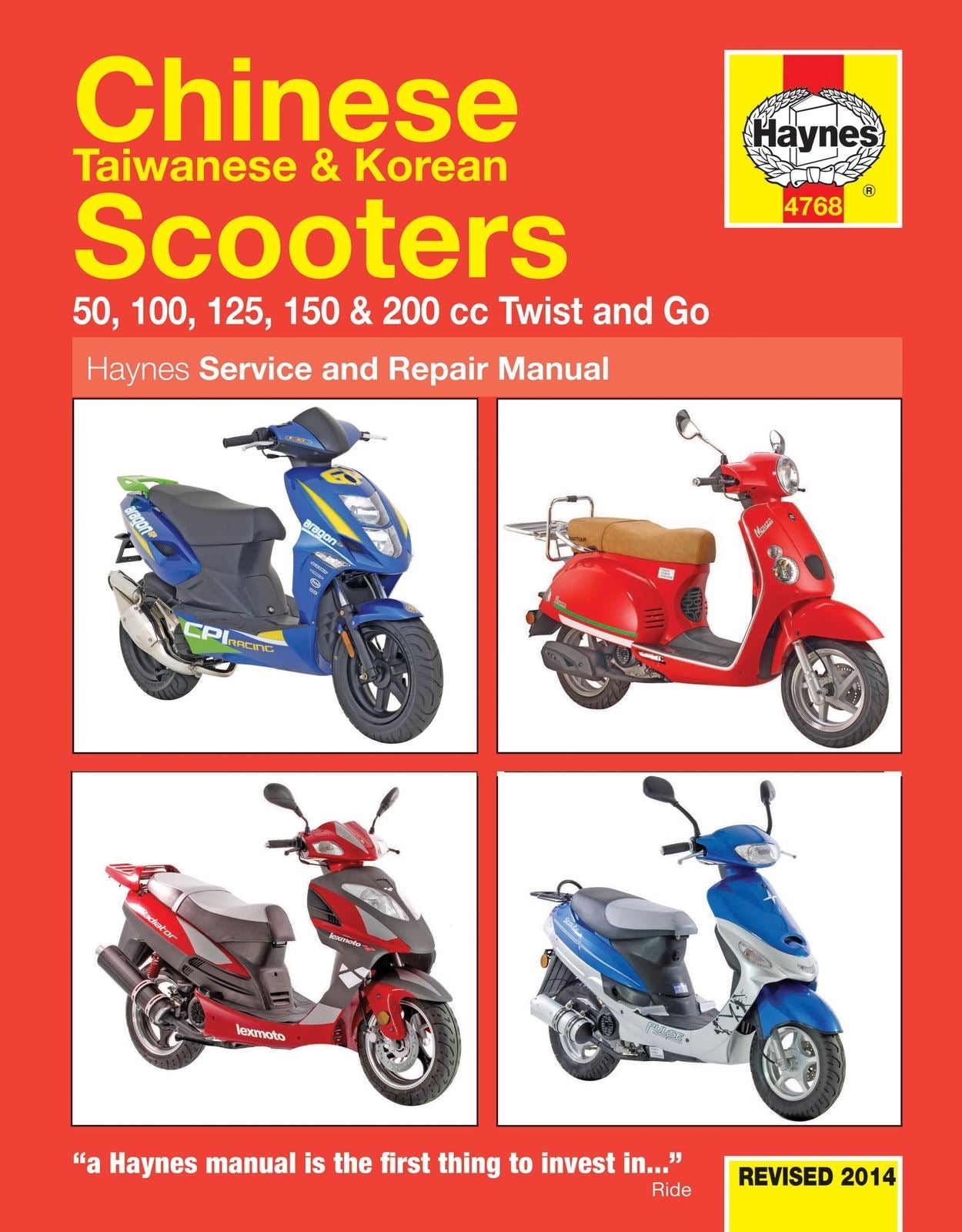 Haynes Manual Chinese Scooters 50cc to 125cc Twist & Go
